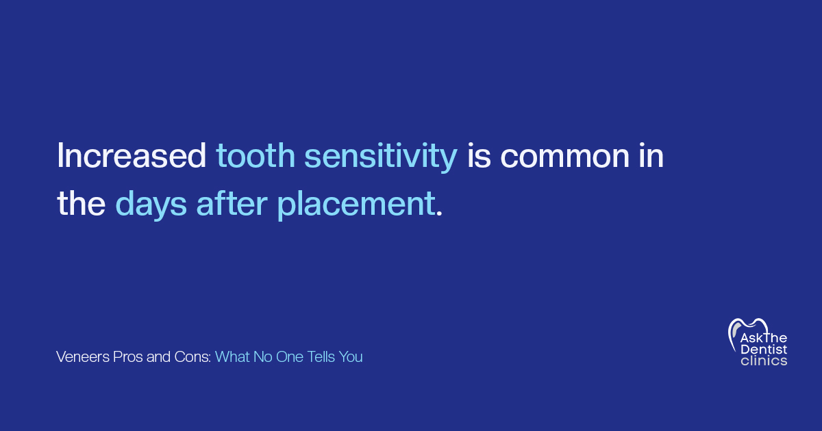 Increased tooth sensitivity is common in the days after placement